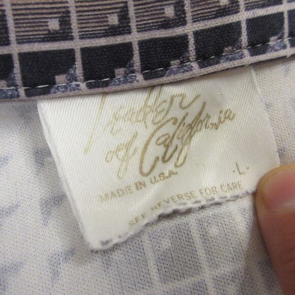 Vintage 70s Leader of California Disco Shirt size L Retro Rave Party Made in USA - Picture 5 of 10